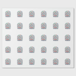 Unicorn Born to Be Loud and Magical Original White Wrapping Paper