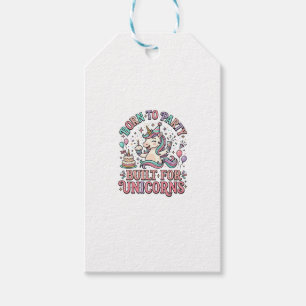Unicorn Born to Party Built for Unicorns Retro Sty Gift Tags