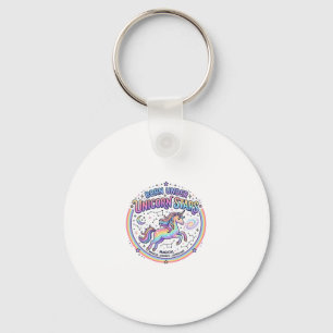 Unicorn Born Under Unicorn Stars Funny Print on De Key Ring