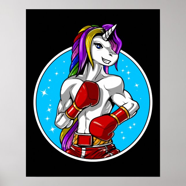 Unicorn Boxing Player Poster (Front)
