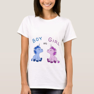 Unicorn Boy or Girl Gender Reveal T-Shirt