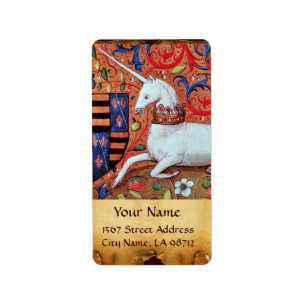 UNICORN BROWN PARCHMENT Monogram Label