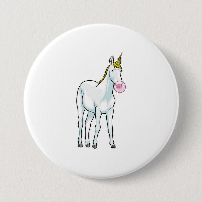 Unicorn Bubble gum 7.5 Cm Round Badge (Front)