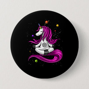 Unicorn Buddha Yoga 7.5 Cm Round Badge