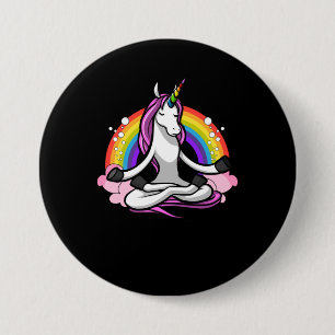 Unicorn Buddha Yoga 7.5 Cm Round Badge