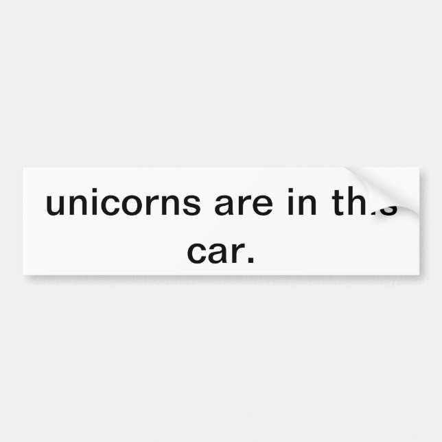 unicorn bumper sticker (Front)