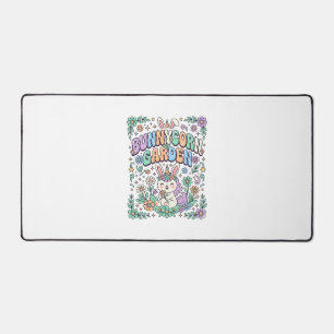 Unicorn Bunnycorn Garden Kawaii Typography Design_ Desk Mat