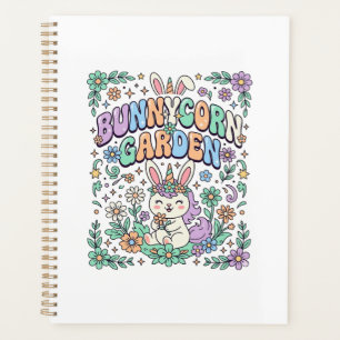 Unicorn Bunnycorn Garden Kawaii Typography Design_ Planner