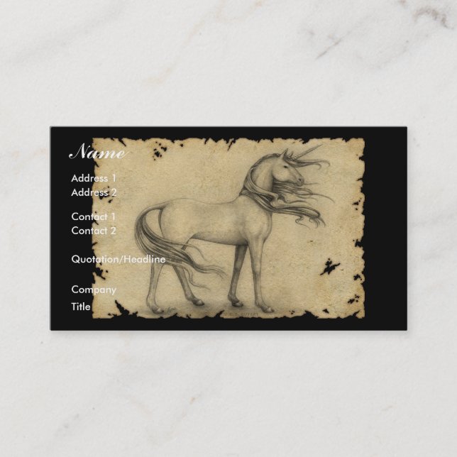 Unicorn Business Card (Front)