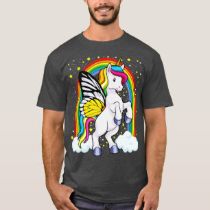 Unicorn Butterfly Magical Rainbow Fantasy Animal G T-Shirt