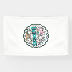 Unicorn Cake Confetti Unicorns POD Ready POD Artwo Banner
