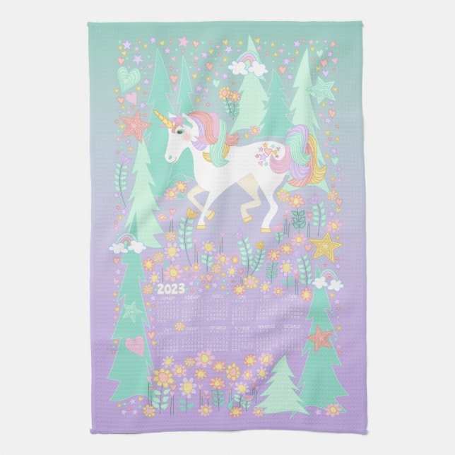 Unicorn Calendar Towel (Vertical)