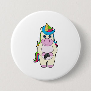 Unicorn Camera 7.5 Cm Round Badge