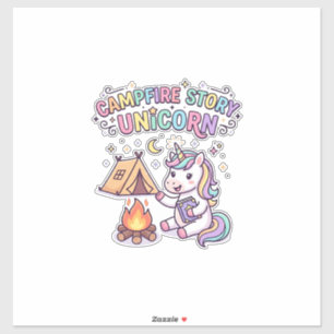 Unicorn Campfire Story Unicorn Charming POD Artwor