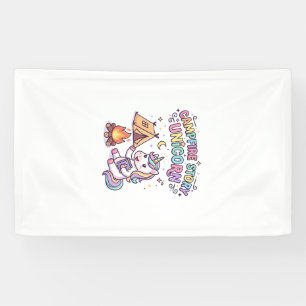 Unicorn Campfire Story Unicorn Charming POD Artwor Banner
