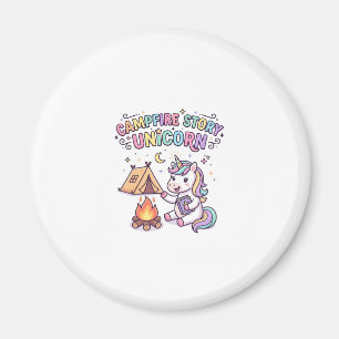Unicorn Campfire Story Unicorn Charming POD Artwor Magnet