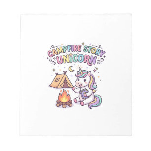 Unicorn Campfire Story Unicorn Charming POD Artwor Notepad