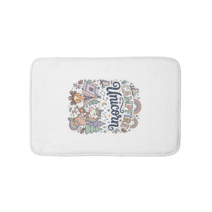 Unicorn Campfire Unicorn Premium Vector Sticker an Bath Mat