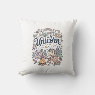 Unicorn Campfire Unicorn Premium Vector Sticker an Cushion