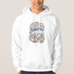 Unicorn Campfire Unicorn Premium Vector Sticker an Hoodie