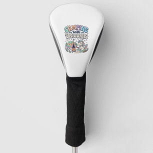 Unicorn Camping with Unicorns Kawaii Sticker and S Golf Head Cover