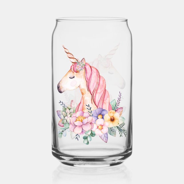 Unicorn Can Glass (Front)