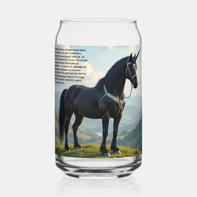 Unicorn Can Glass (Front)