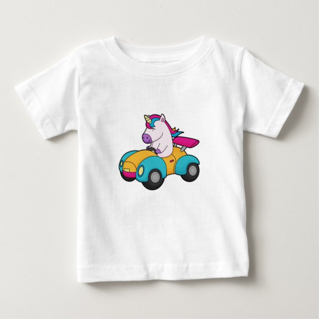 Unicorn Car Baby T-Shirt (Front)