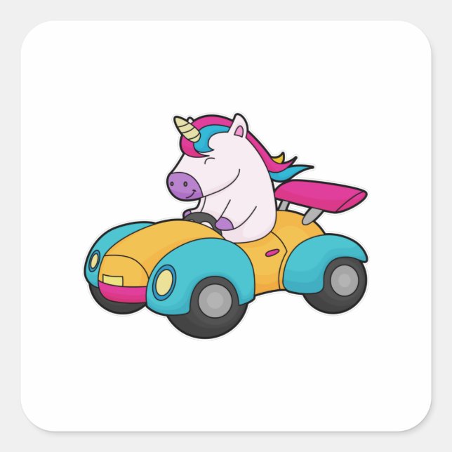 Unicorn Car Square Sticker (Front)