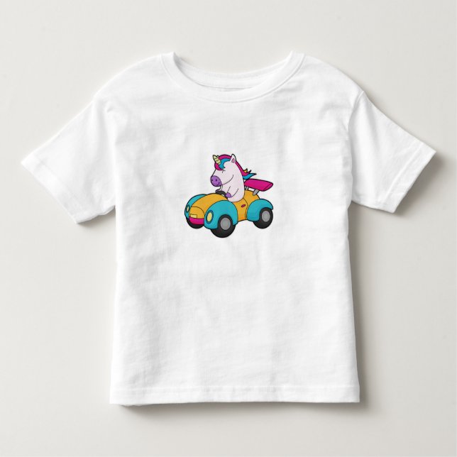 Unicorn Car Toddler T-Shirt (Front)