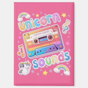 Unicorn Cassette Collage Magnet
