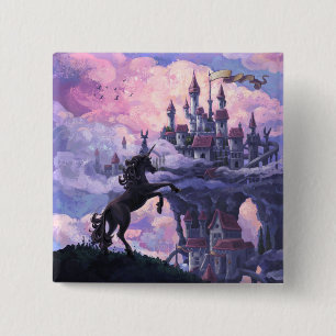 Unicorn Castle 15 Cm Square Badge