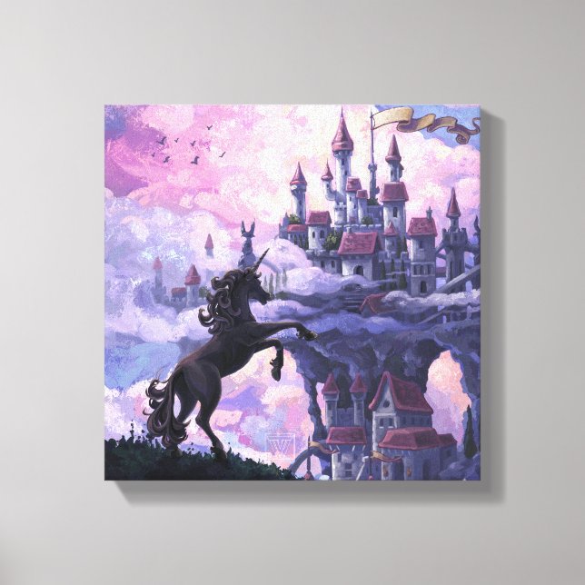 Unicorn Castle Canvas Print (Front)