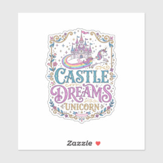 Unicorn Castle Dreams Unicorn White Background Pri