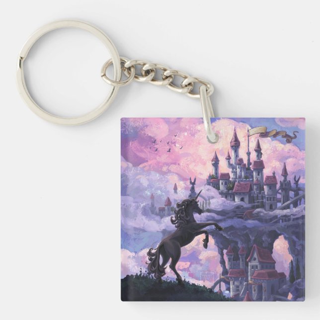 Unicorn Castle Key Ring (Front)