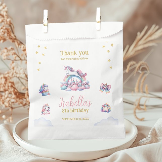 Unicorn Castle Rainbow Magical Favour Bag (Creator Uploaded)
