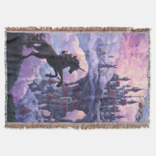 Unicorn Castle Throw Blanket