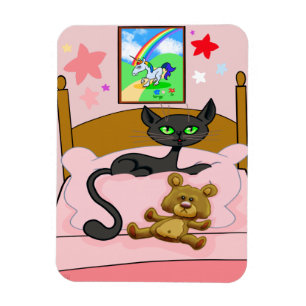 Unicorn, Cat, and Teddy Bear Magnet