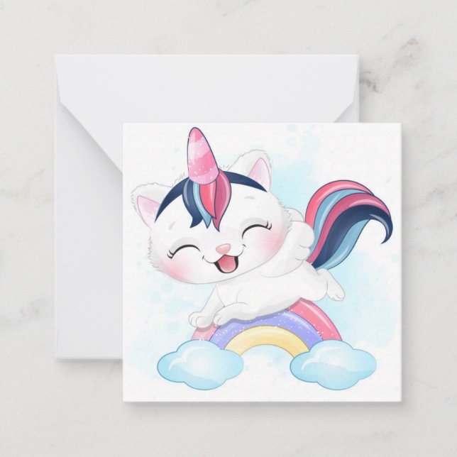 Unicorn Cat Card (Front)