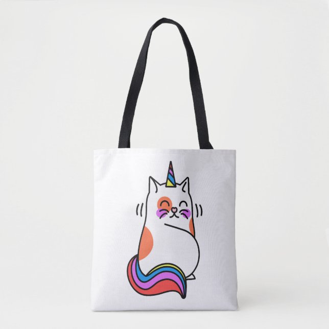 Unicorn Cat Tote Bag (Front)
