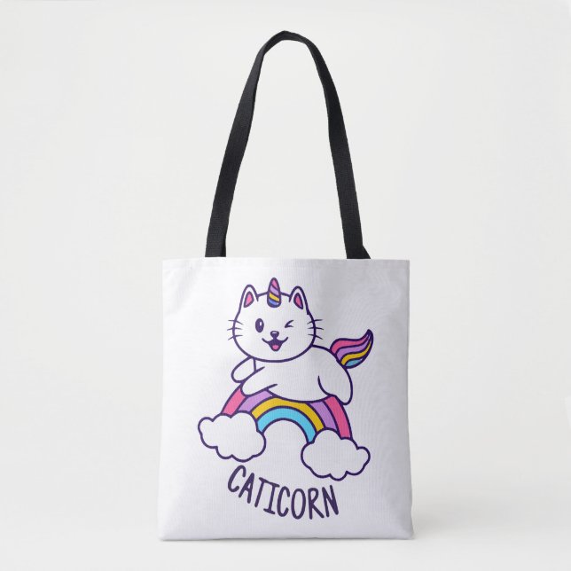 Unicorn Cat                Tote Bag (Front)