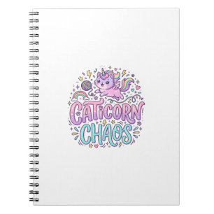 Unicorn Caticorn Chaos Cute Pastel Product Graphic Notebook