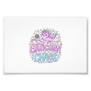Unicorn Caticorn Chaos Cute Pastel Product Graphic Photo Print