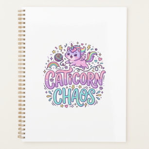 Unicorn Caticorn Chaos Cute Pastel Product Graphic Planner