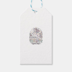 Unicorn Celestial Bloom Unicorn Premium Vector Typ Gift Tags