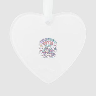 Unicorn Celestial Cutie Club Retro Style Product G Ornament