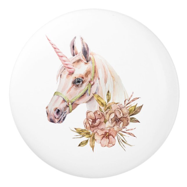 Unicorn  ceramic knob (Front)