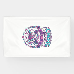 Unicorn Cheer Unicorn Spirit Colourful POD Artwork Banner