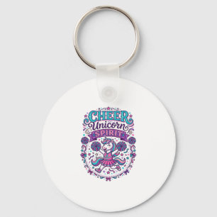 Unicorn Cheer Unicorn Spirit Colourful POD Artwork Key Ring