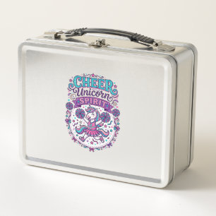 Unicorn Cheer Unicorn Spirit Colourful POD Artwork Metal Lunch Box